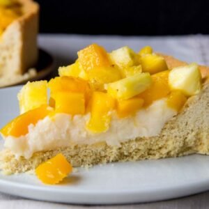 Pie de mango y queso